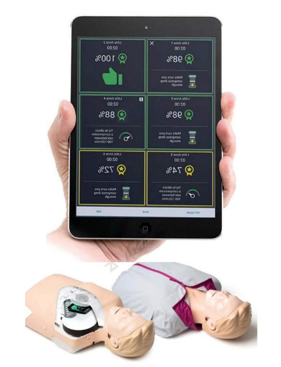 高級電子半身心肺複蘇訓練模拟人